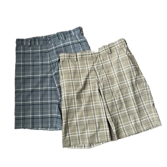 Lot of 2 Nike Shorts Golf Size 32 Tour Performance Gray Blue Golf Dri Fit​​​​ - Picture 1 of 6